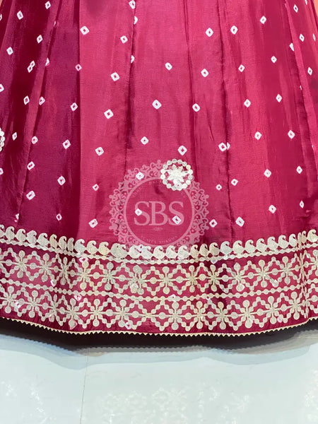 CHINON BHANDEJ KACCHI PATTI LEHENGA