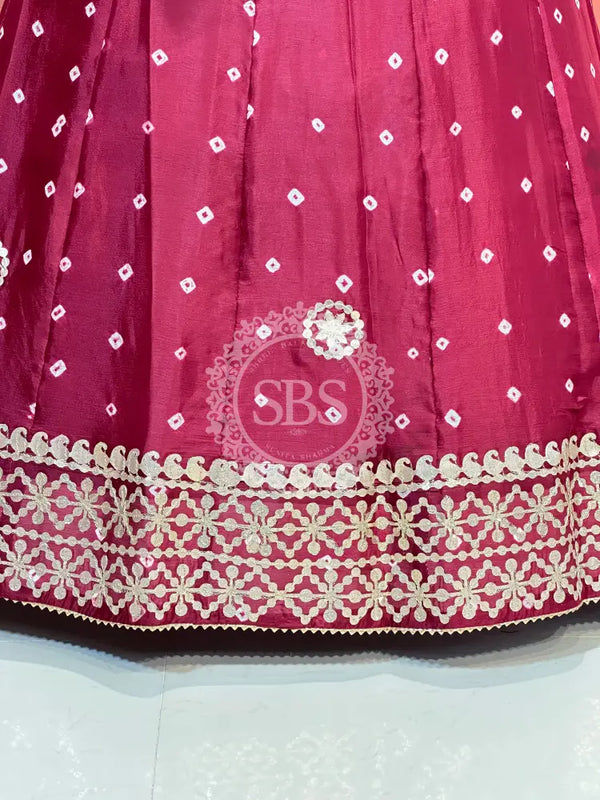 CHINON BHANDEJ KACCHI PATTI LEHENGA
