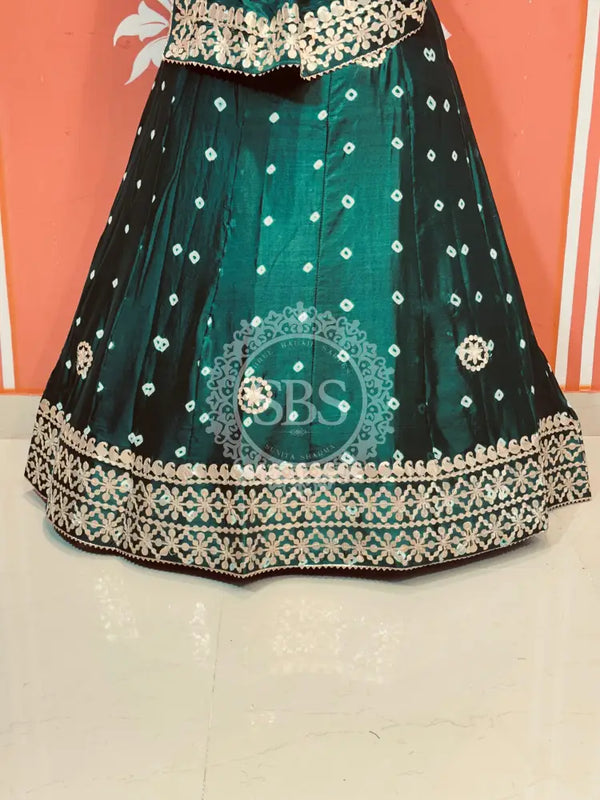 CHINON BHANDEJ KACCHI PATTI LEHENGA