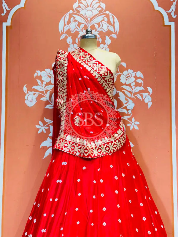 CHINON BHANDEJ KACCHI PATTI LEHENGA