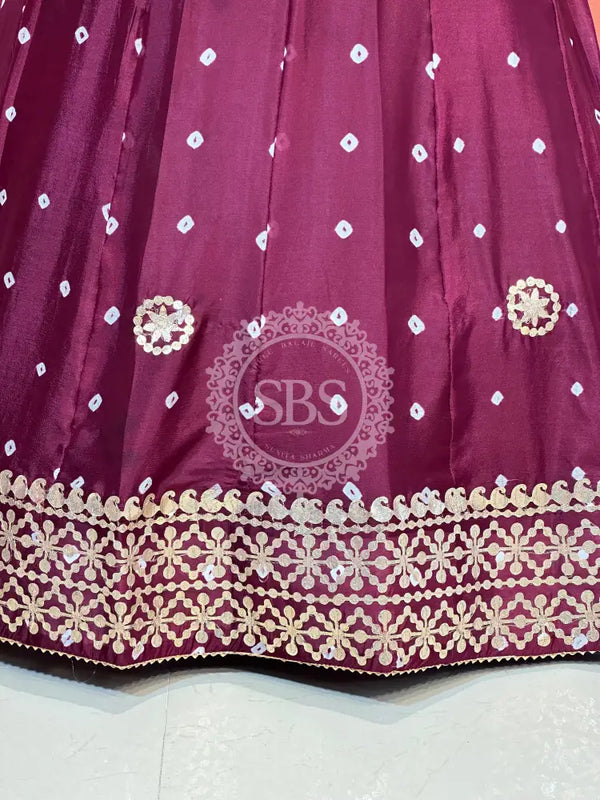 CHINON BHANDEJ KACCHI PATTI LEHENGA