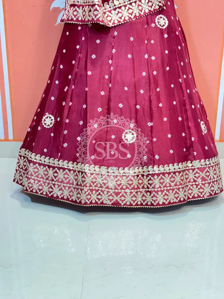 CHINON BHANDEJ KACCHI PATTI LEHENGA