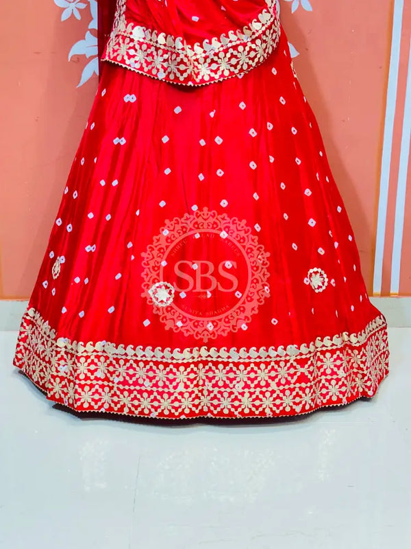 CHINON BHANDEJ KACCHI PATTI LEHENGA