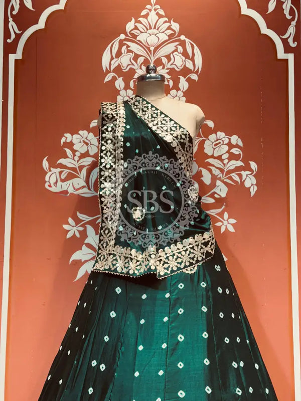 CHINON BHANDEJ KACCHI PATTI LEHENGA