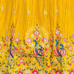 CHINON EMBROIDERY PEACOCK LEHENGA Yellow / Free Size