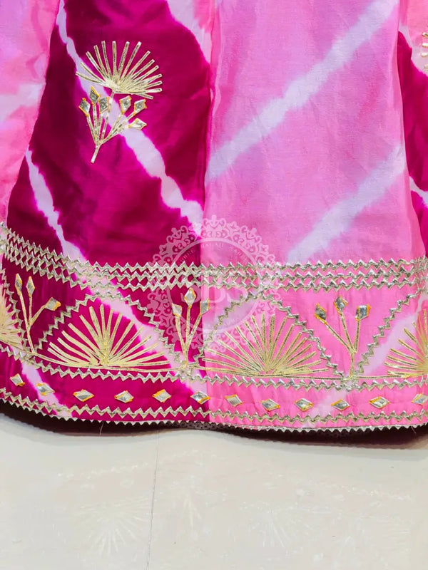 CHINON GOTA PATTI DOUBLE SHADE LEHENGA