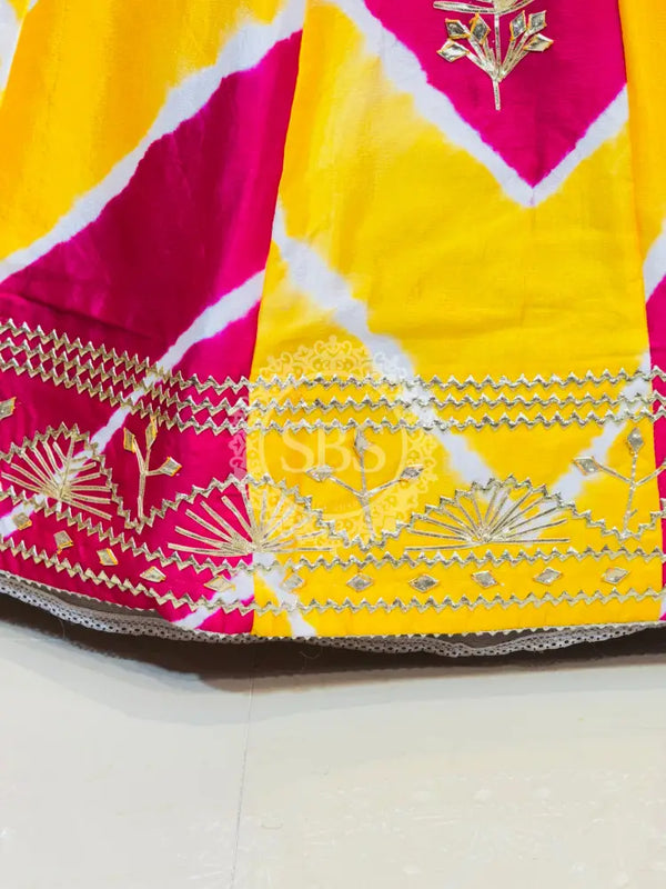 CHINON GOTA PATTI DOUBLE SHADE LEHENGA