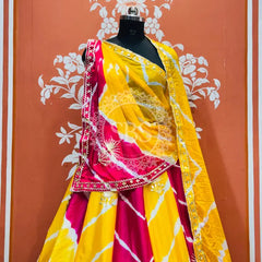 CHINON GOTA PATTI DOUBLE SHADE LEHENGA