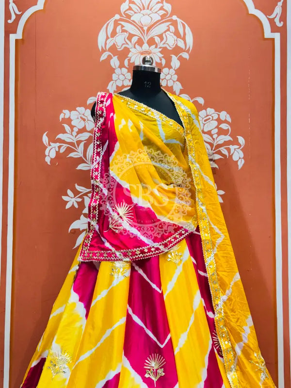 CHINON GOTA PATTI DOUBLE SHADE LEHENGA