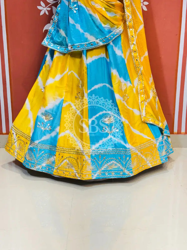 CHINON GOTA PATTI DOUBLE SHADE LEHENGA