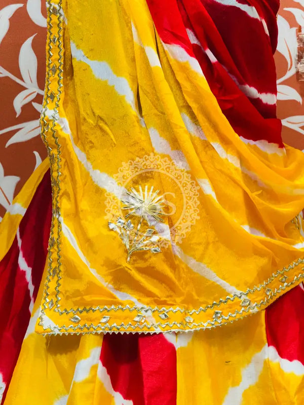 CHINON GOTA PATTI DOUBLE SHADE LEHENGA