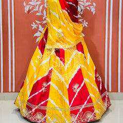 CHINON GOTA PATTI DOUBLE SHADE LEHENGA