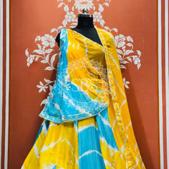 CHINON GOTA PATTI DOUBLE SHADE LEHENGA