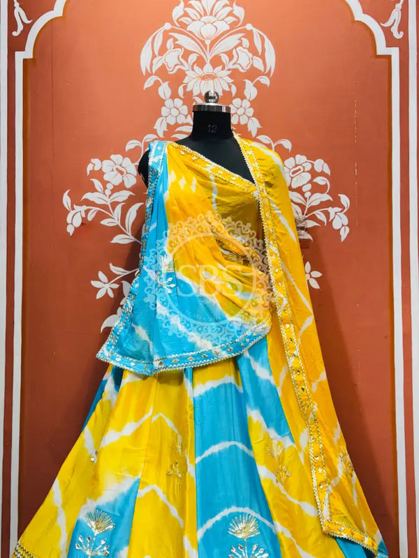 CHINON GOTA PATTI DOUBLE SHADE LEHENGA