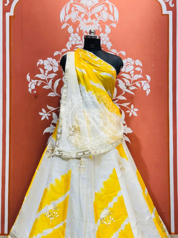 CHINON GOTA PATTI DOUBLE SHADE LEHENGA