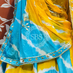 CHINON GOTA PATTI DOUBLE SHADE LEHENGA