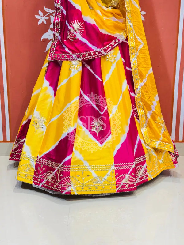 CHINON GOTA PATTI DOUBLE SHADE LEHENGA