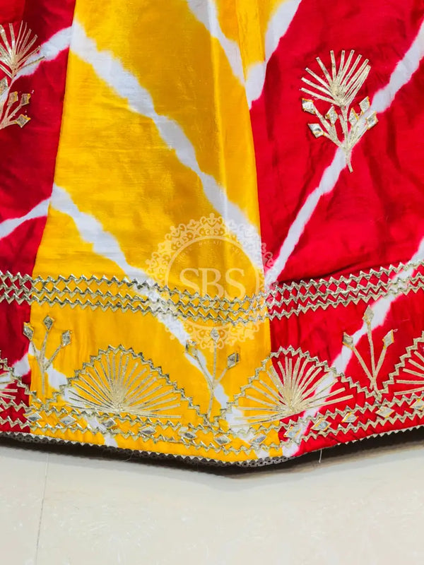 CHINON GOTA PATTI DOUBLE SHADE LEHENGA