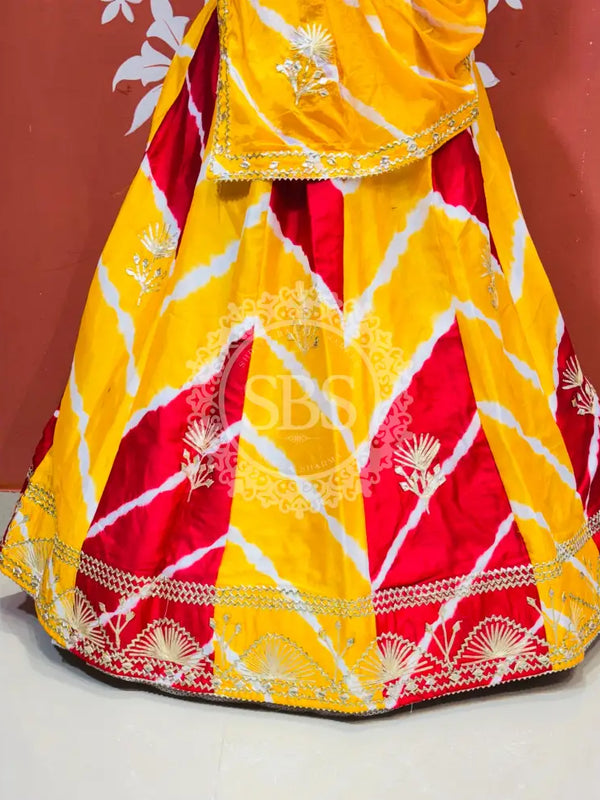 CHINON GOTA PATTI DOUBLE SHADE LEHENGA