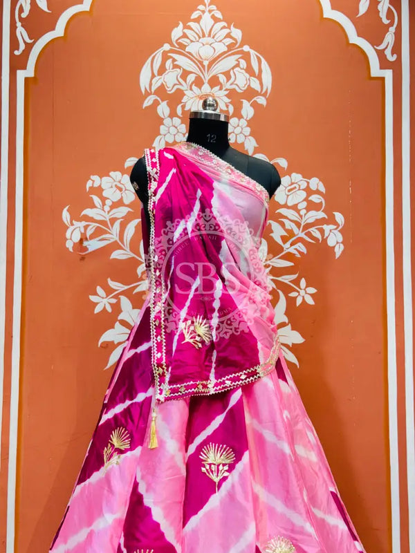 CHINON GOTA PATTI DOUBLE SHADE LEHENGA