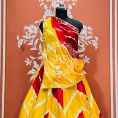 CHINON GOTA PATTI DOUBLE SHADE LEHENGA