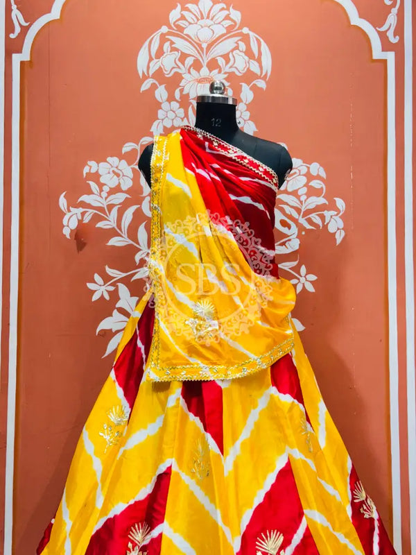 CHINON GOTA PATTI DOUBLE SHADE LEHENGA