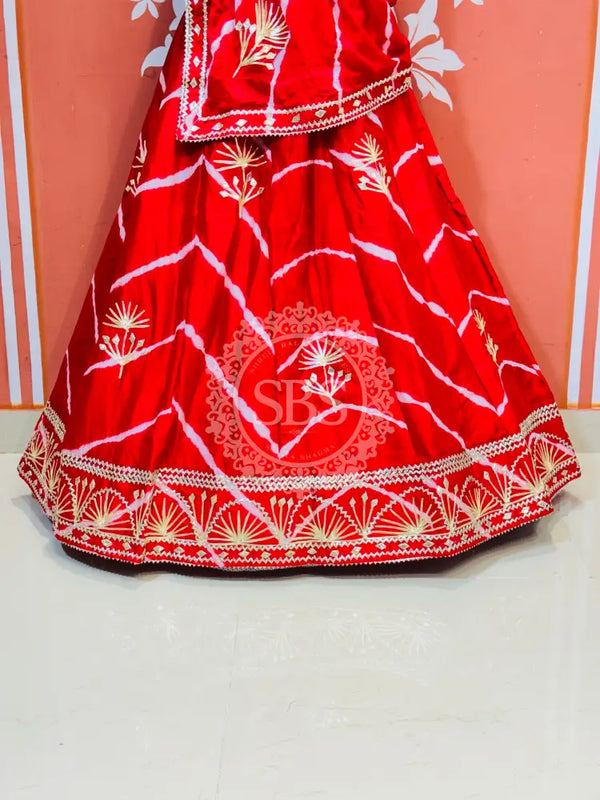 CHINON GOTA PATTI DOUBLE SHADE LEHENGA