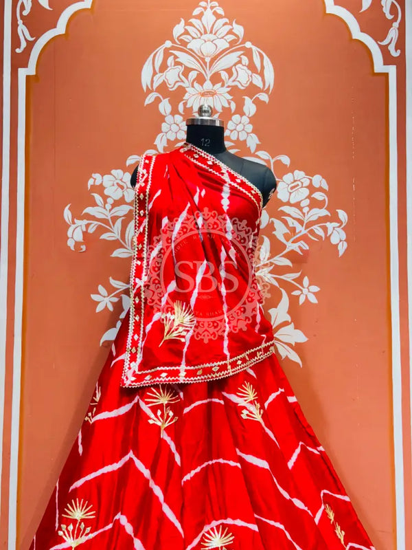 CHINON GOTA PATTI DOUBLE SHADE LEHENGA