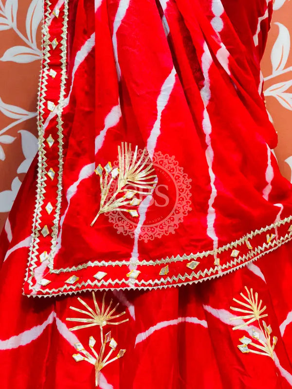 CHINON GOTA PATTI DOUBLE SHADE LEHENGA