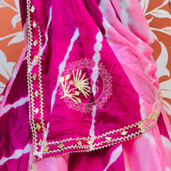 CHINON GOTA PATTI DOUBLE SHADE LEHENGA