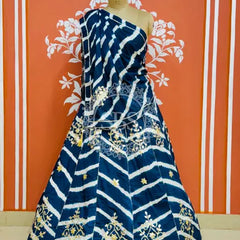 CHINON GOTA PATTI HANDWORK LEHERIYA LEHENGA