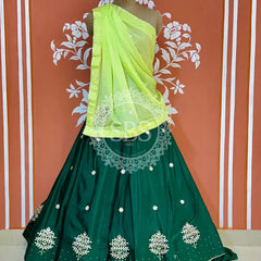 CHINON GOTA PATTI LEHENGA Green / Free Size