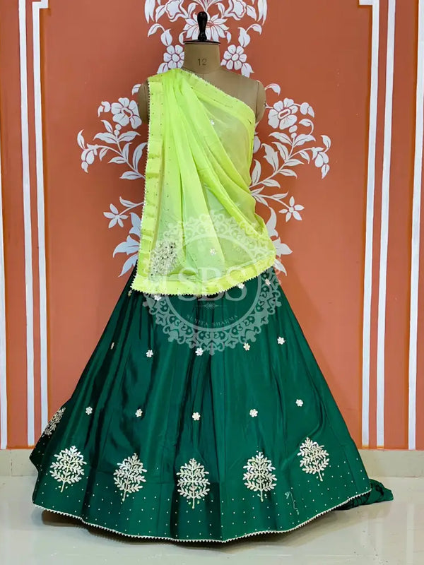 CHINON GOTA PATTI LEHENGA Green / Free Size