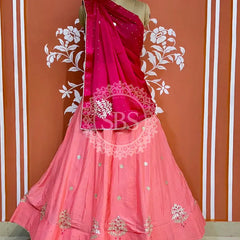 CHINON GOTA PATTI LEHENGA Pink / Free Size