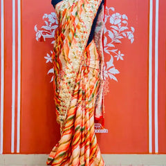 CHINON GOTA PATTI LEHERIYA SAREE