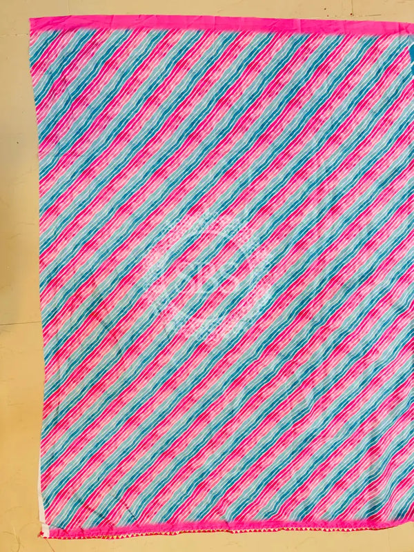 CHINON GOTA PATTI LEHERIYA SAREE