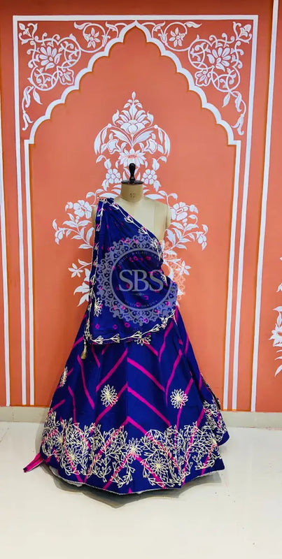 CHINON GOTA WORK LEHERIYA LEHENGA