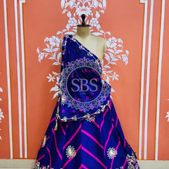 CHINON GOTA WORK LEHERIYA LEHENGA