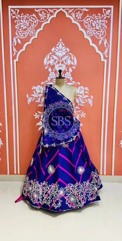 CHINON GOTA WORK LEHERIYA LEHENGA