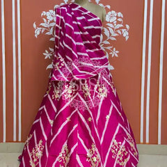 CHINON GOTA WORK LEHERIYA LEHENGA