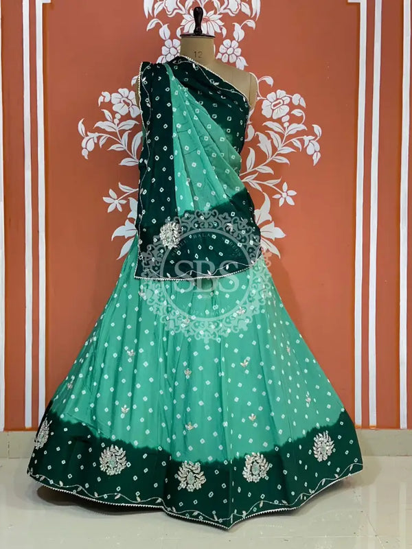 CHINON HANDWORK BHANDEJ LEHENGA