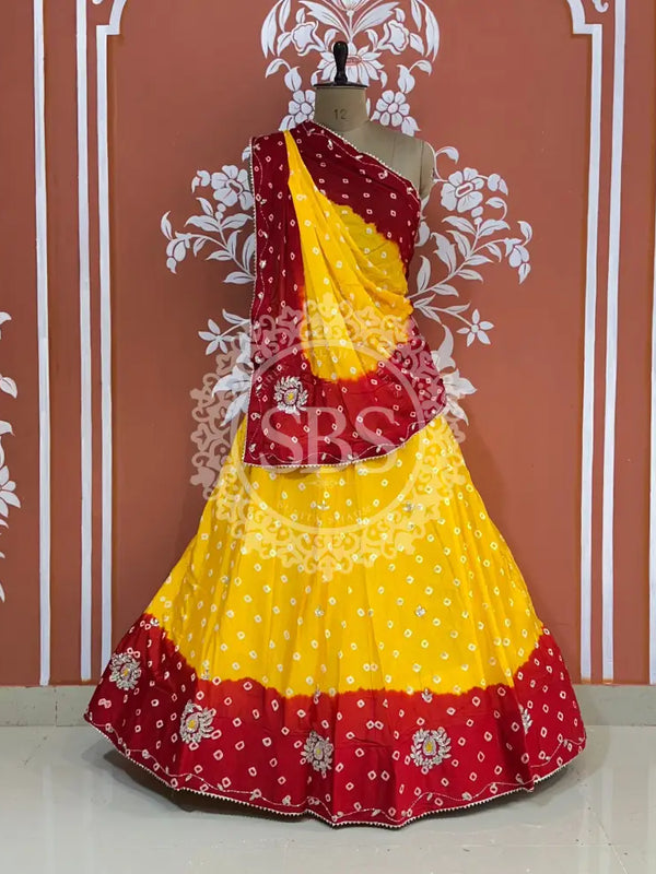 CHINON HANDWORK BHANDEJ LEHENGA