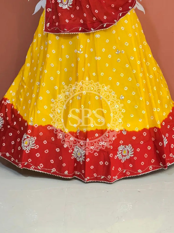 CHINON HANDWORK BHANDEJ LEHENGA