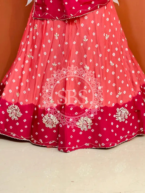CHINON HANDWORK BHANDEJ LEHENGA
