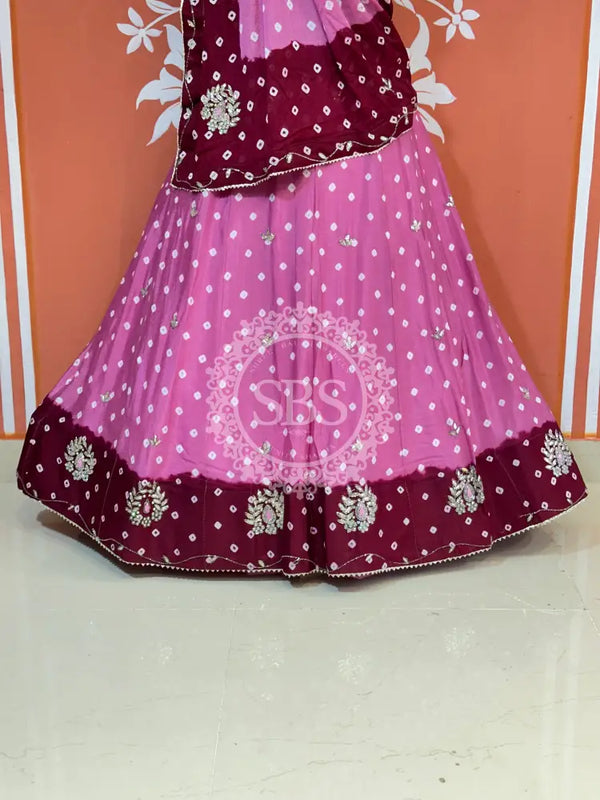 CHINON HANDWORK BHANDEJ LEHENGA