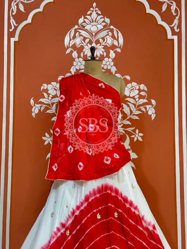 CHINON HANDWORK BHANDEJ LEHENGA