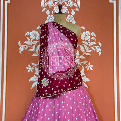 CHINON HANDWORK BHANDEJ LEHENGA