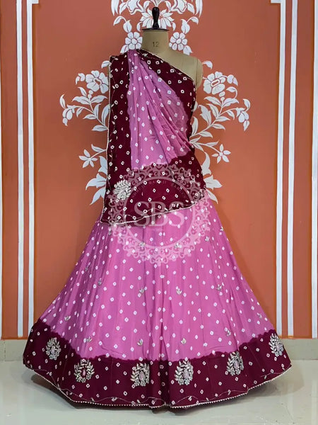 CHINON HANDWORK BHANDEJ LEHENGA