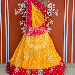 CHINON HANDWORK BHANDEJ LEHENGA