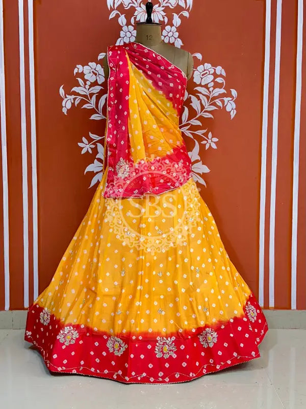 CHINON HANDWORK BHANDEJ LEHENGA
